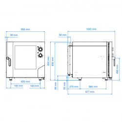 FORNO CONVEZIONE ELETTRICO 6T 60X40 ELETTROMECCANICO